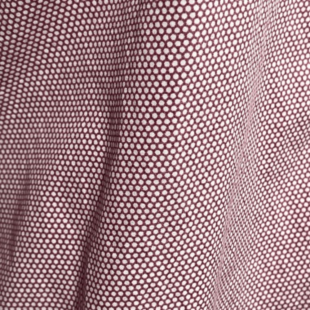 Trovata Polka Dot Dress Burgundy Button Front Cinched Waist Cotton Casual M - Picture 5 of 11